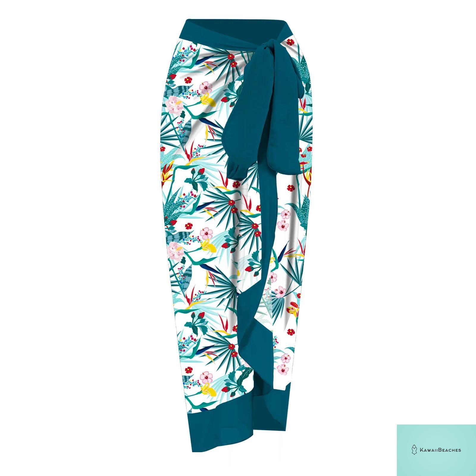 Kawaii Retro Print Beach Dress Cover-Up