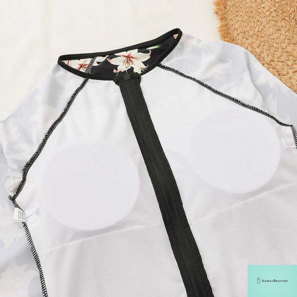 Womens Long Sleeve Surfing Swimsuit Monokini