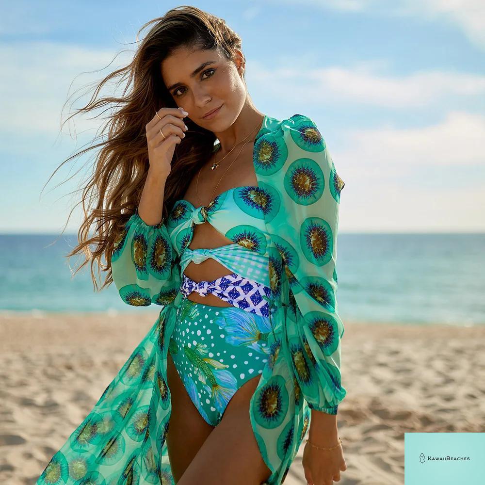 Kawaii Vintage Floral One Piece Swimsuit