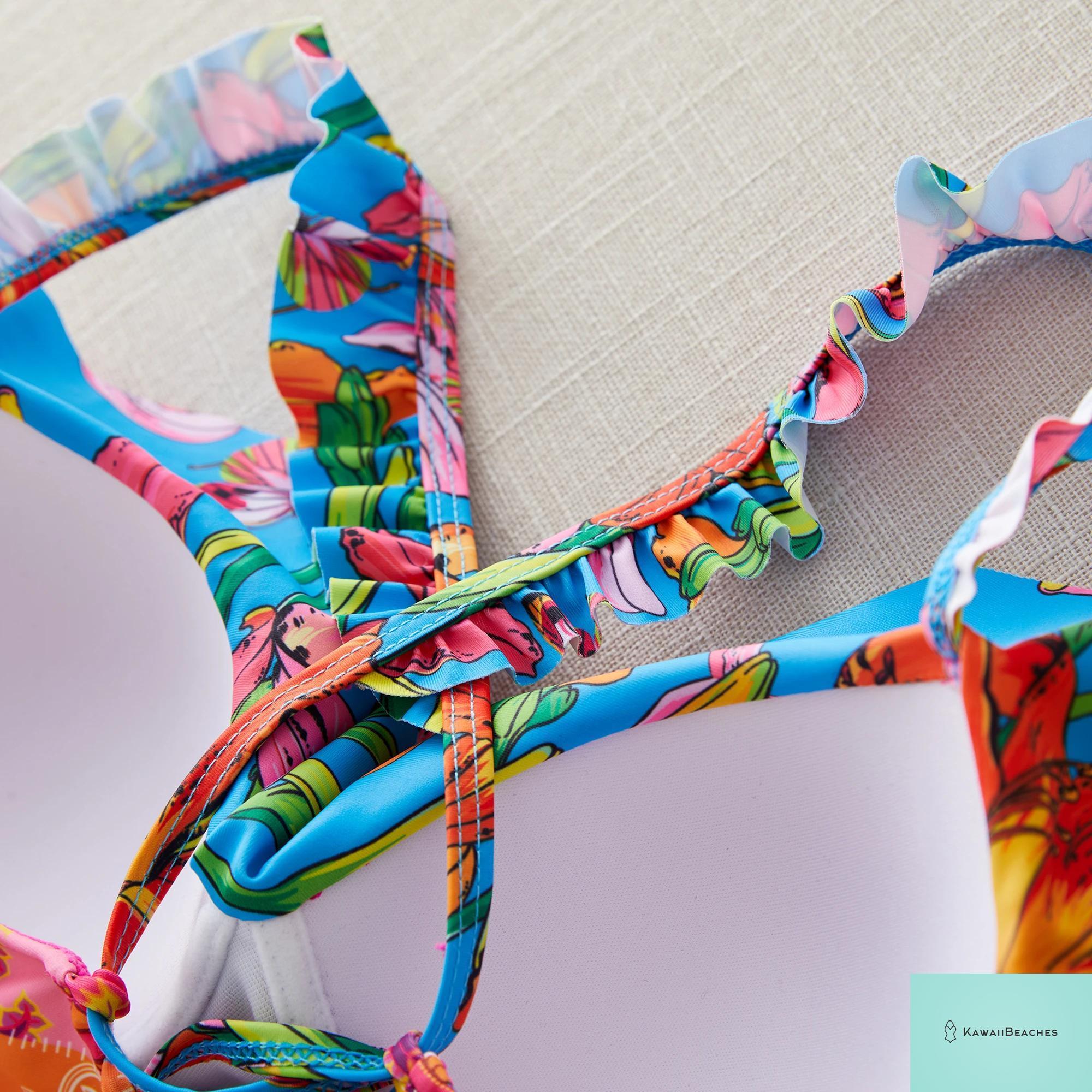 Sexy Ruffle Bikini Swimsuit Set