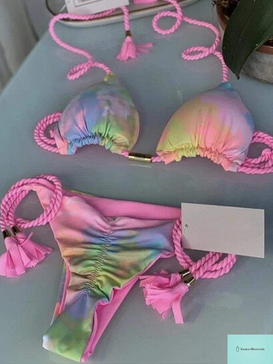 Kawaii Triangle String Bikini Swimsuit