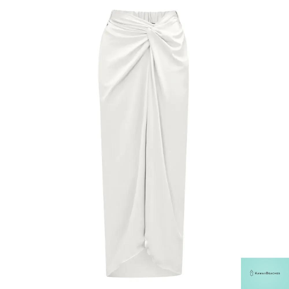 Kawaii Solid Print Swimwear Skirt Set