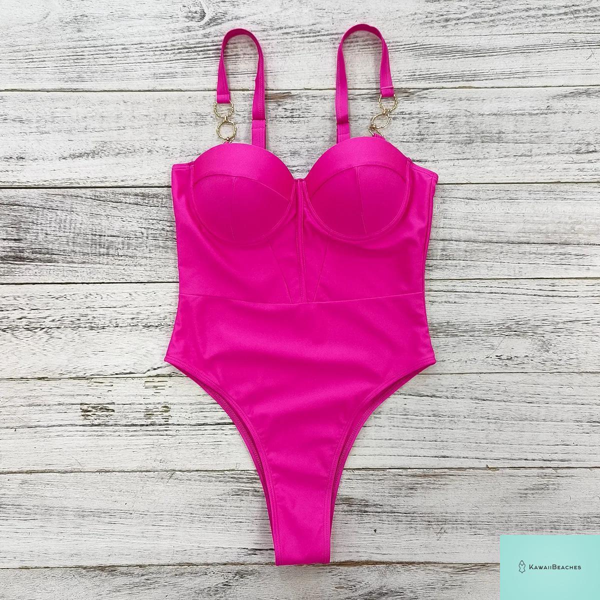 Kawaii Retro Push Up One Piece Swimsuit