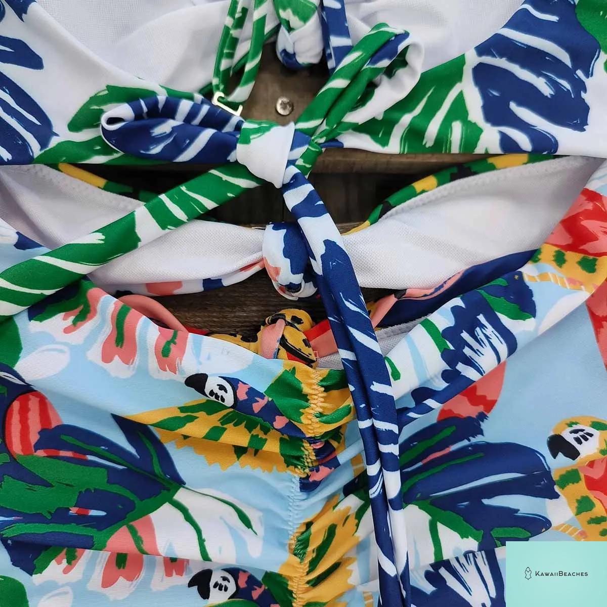 Kawaii Vintage Floral One Piece Swimsuit