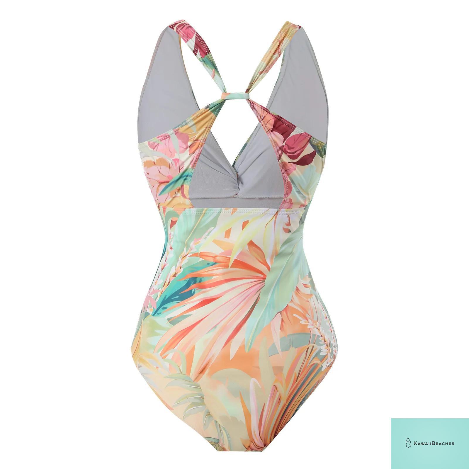 Floral Ruffle Push Up Bikini Set