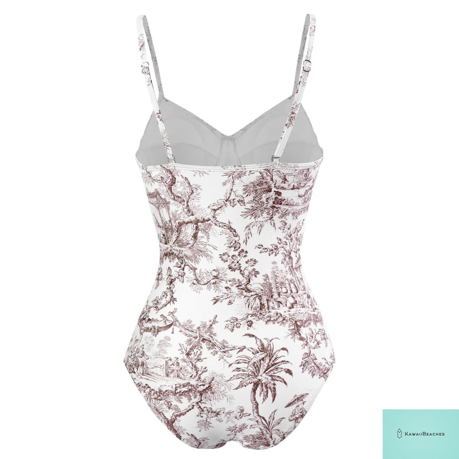 Floral Ruffle Push Up Bikini Set