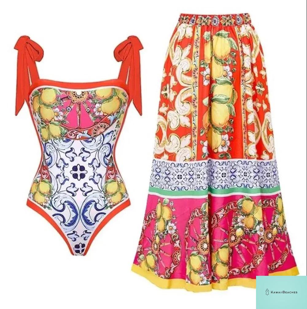 KawaiiBeaches Double-Sided Push Up Bikini Set