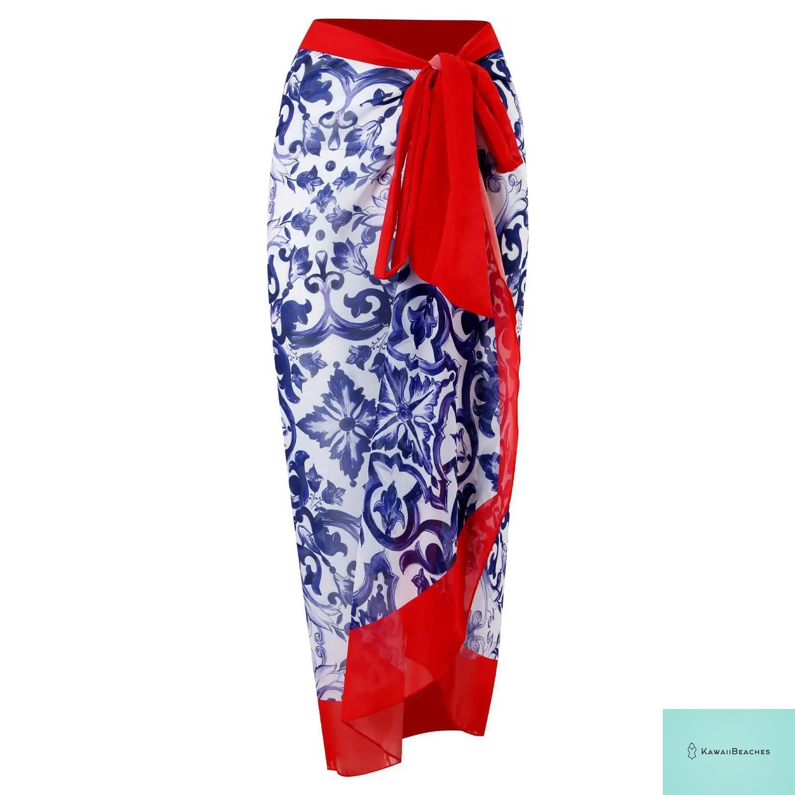 Kawaii Retro Print Beach Dress Cover-Up