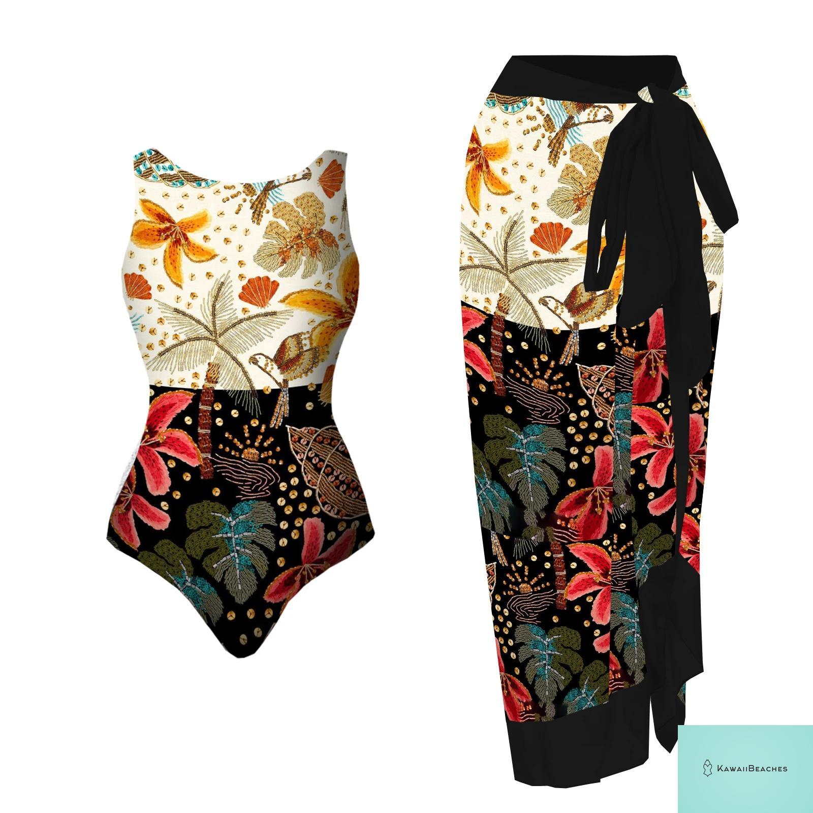 Floral Printed Ruffle Bikini Set