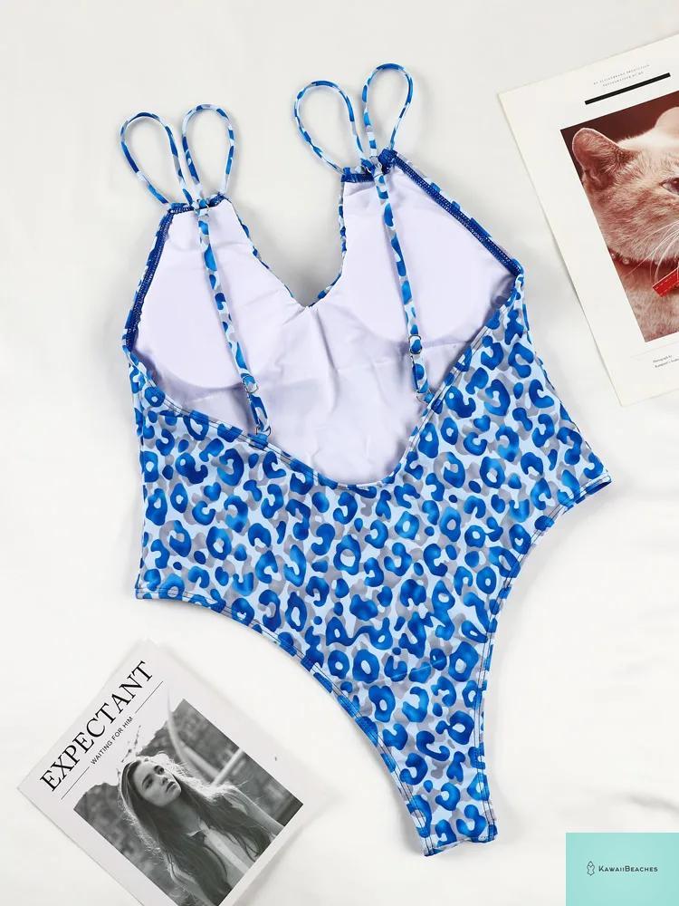 Kawaii Floral Ruffle One-Piece Swimsuit