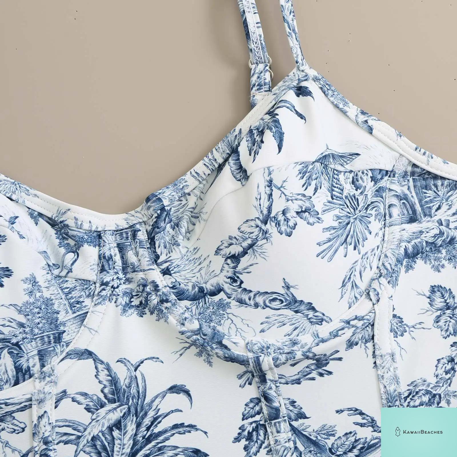 Floral Ruffle Push Up Bikini Set