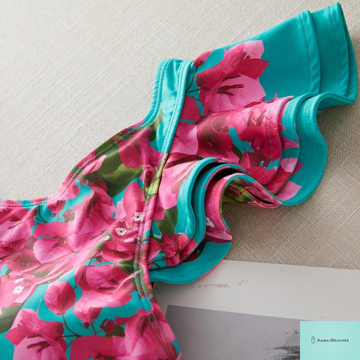 Floral Printed High Waist Bandage Bikini Set