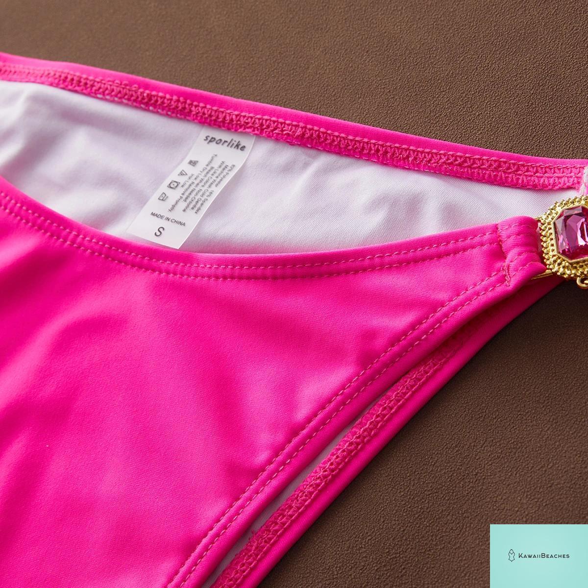 High Waist Golden Print Brazilian Bikini Set