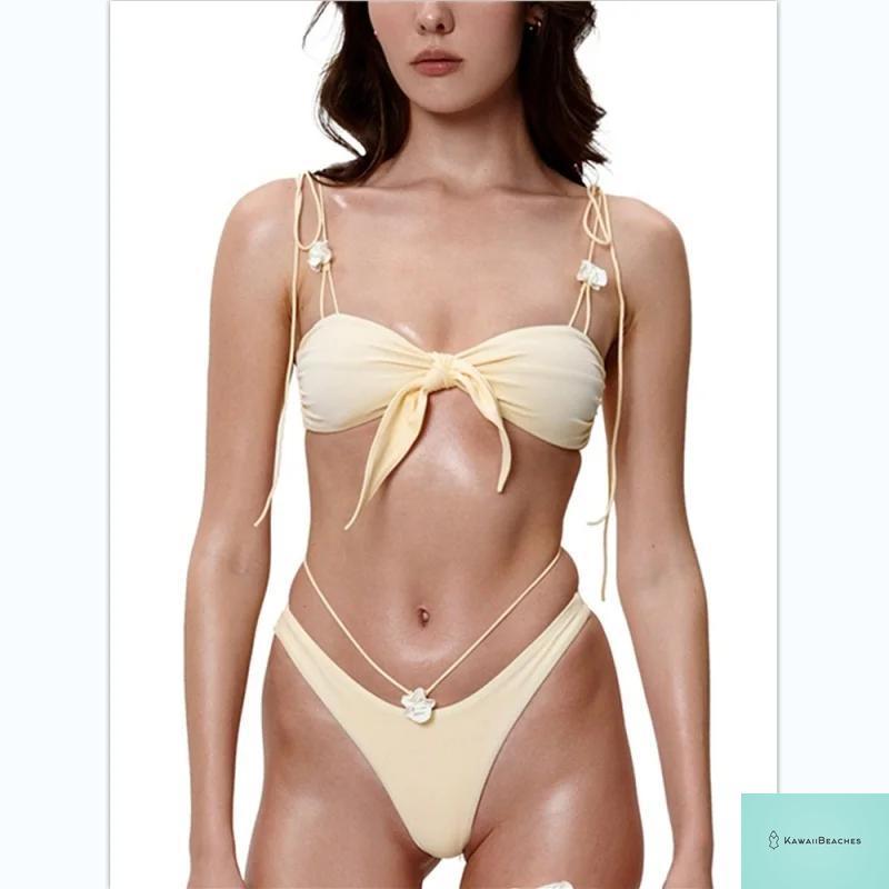 Floral Bandage Bikini Swimwear Set