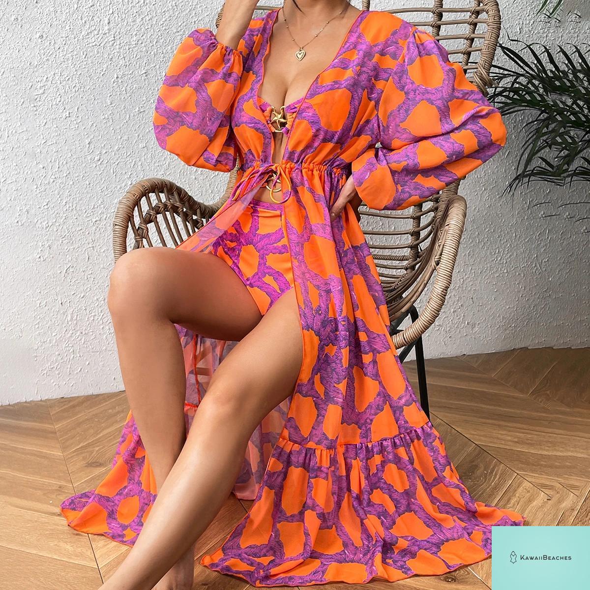 Kawaii Vintage Floral One Piece Swimsuit