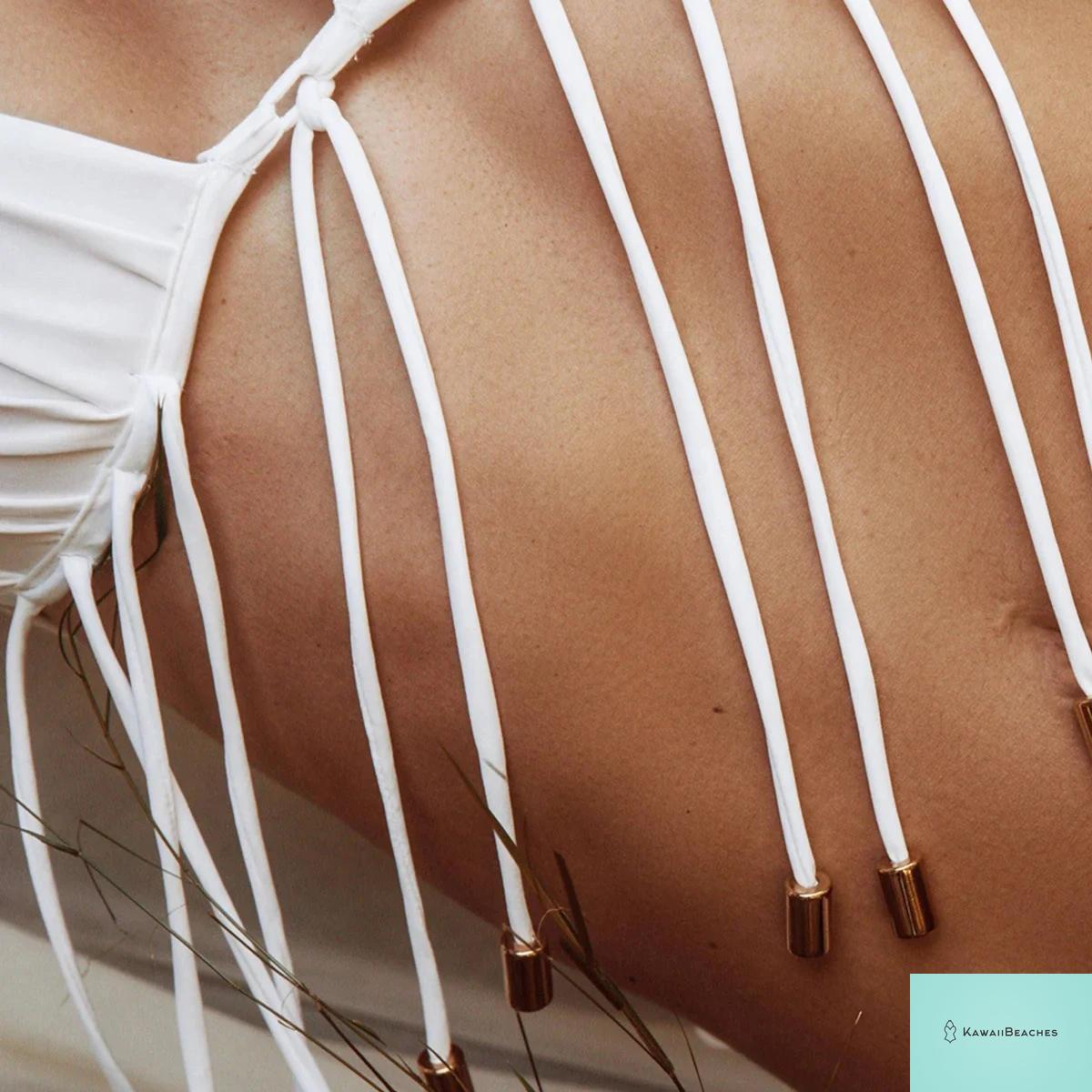 High Waist Golden Print Brazilian Bikini Set