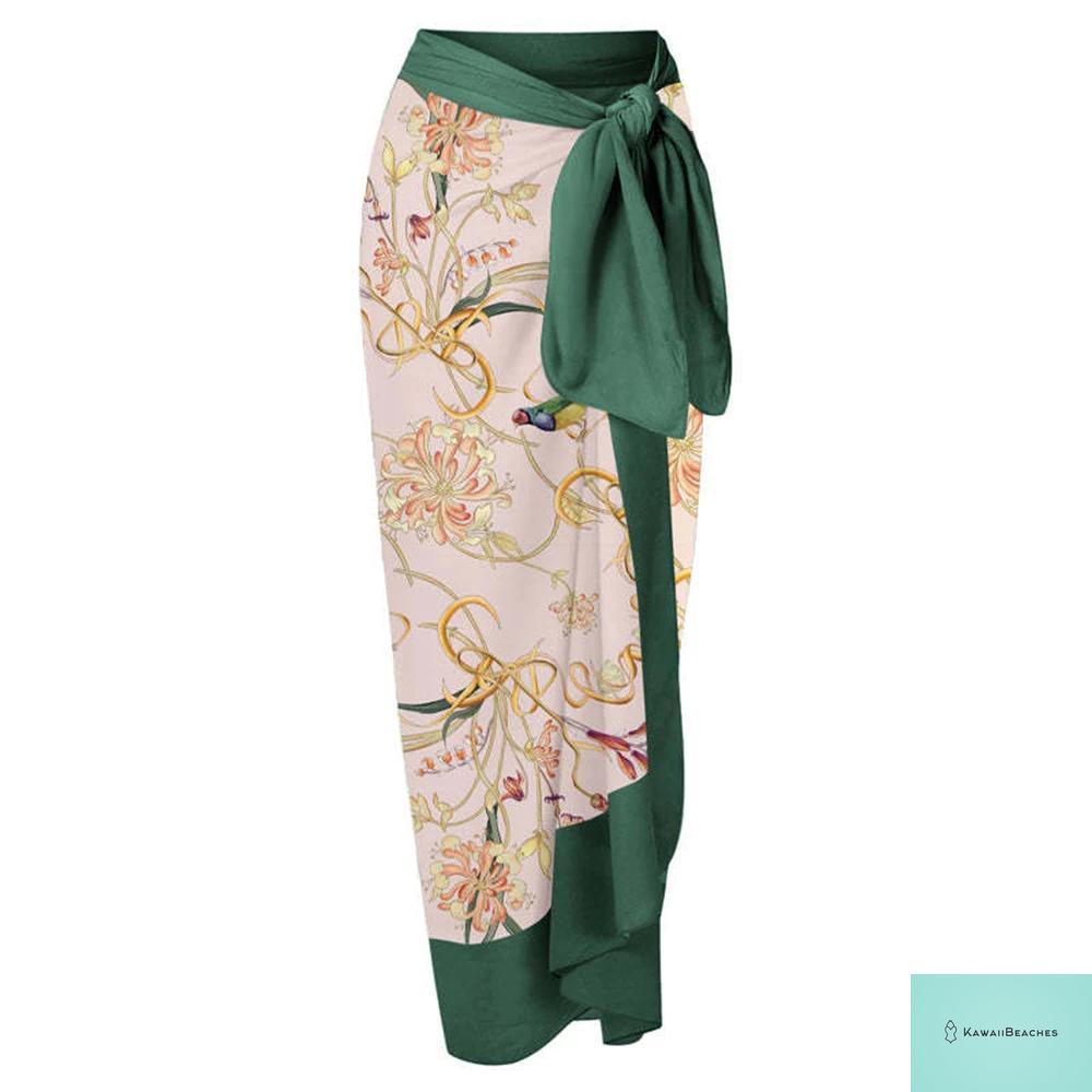 Kawaii Retro Print Beach Dress Cover-Up