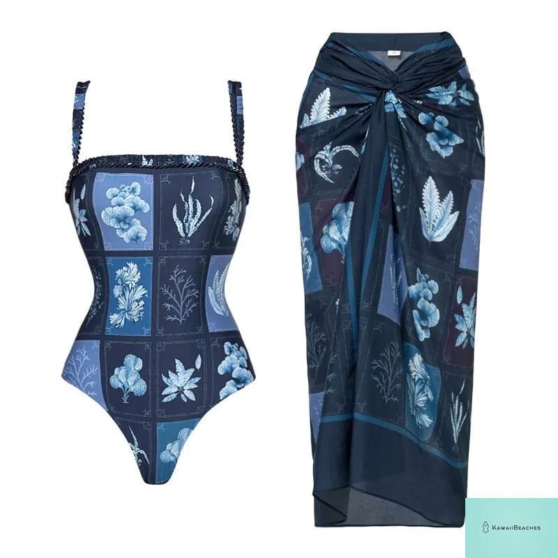 Floral Ruffle Push Up Bikini Set