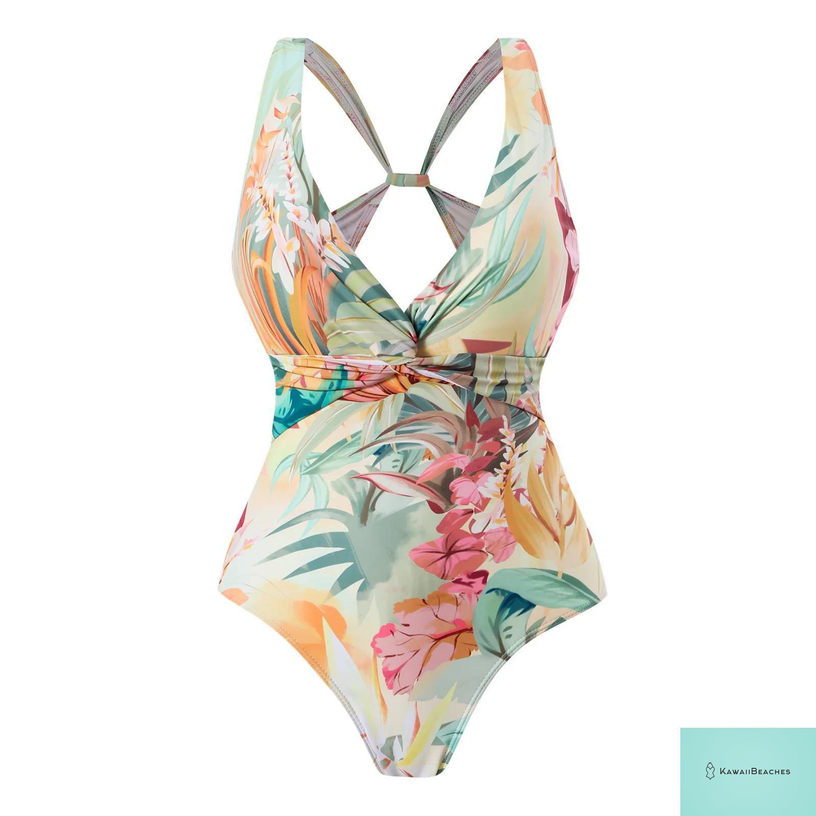 Floral Ruffle Push Up Bikini Set