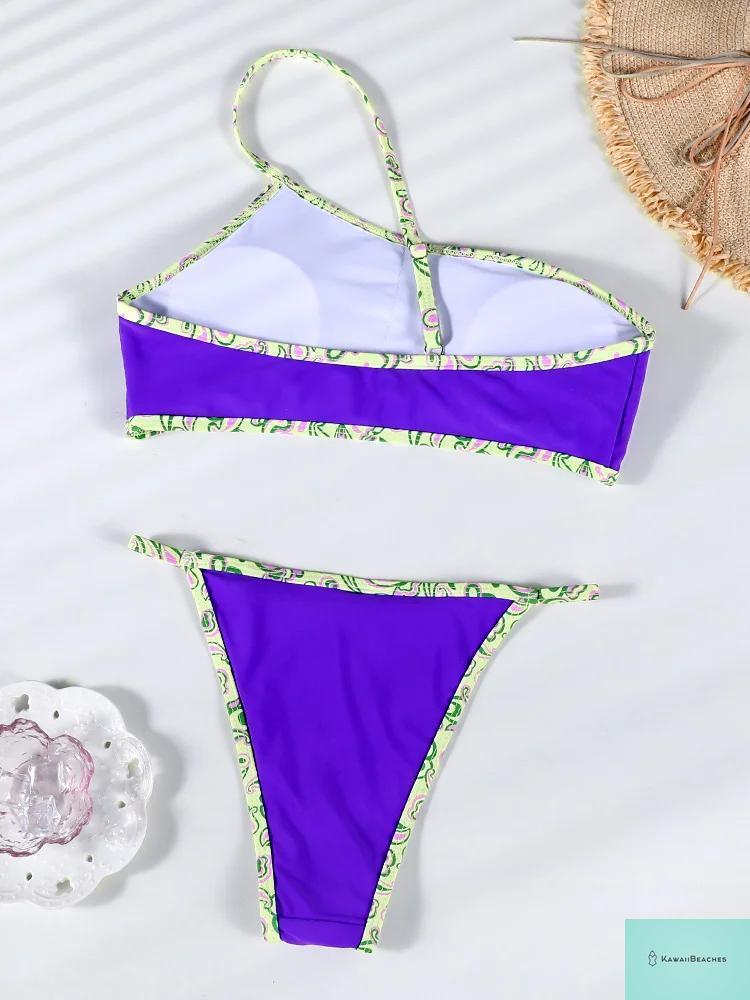 Tropical Temptation Printed One Shoulder Swimwear