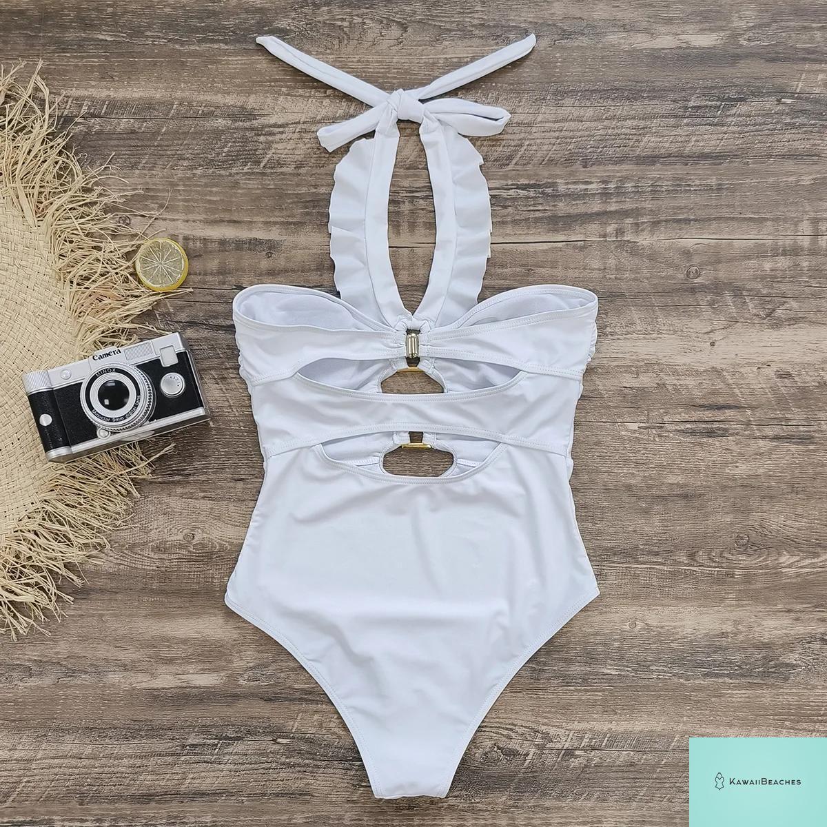 Kawaii Retro Push Up One Piece Swimsuit