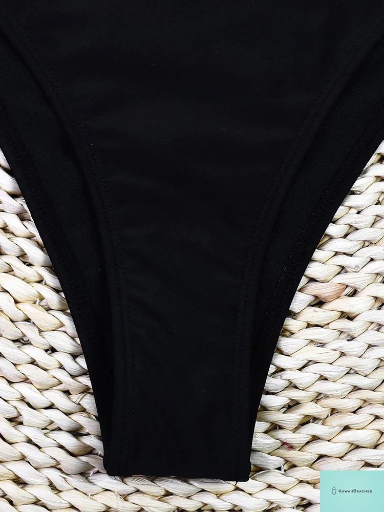 KawaiiBeaches High Waist Patchwork Swimsuit