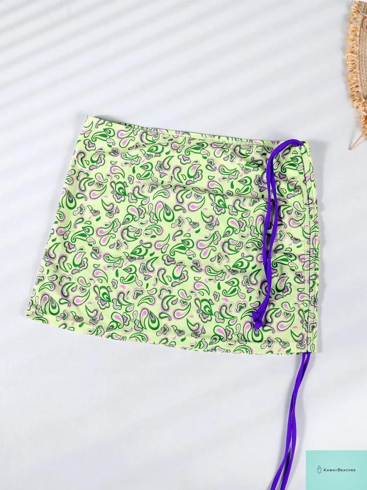 Tropical Temptation Printed One Shoulder Swimwear