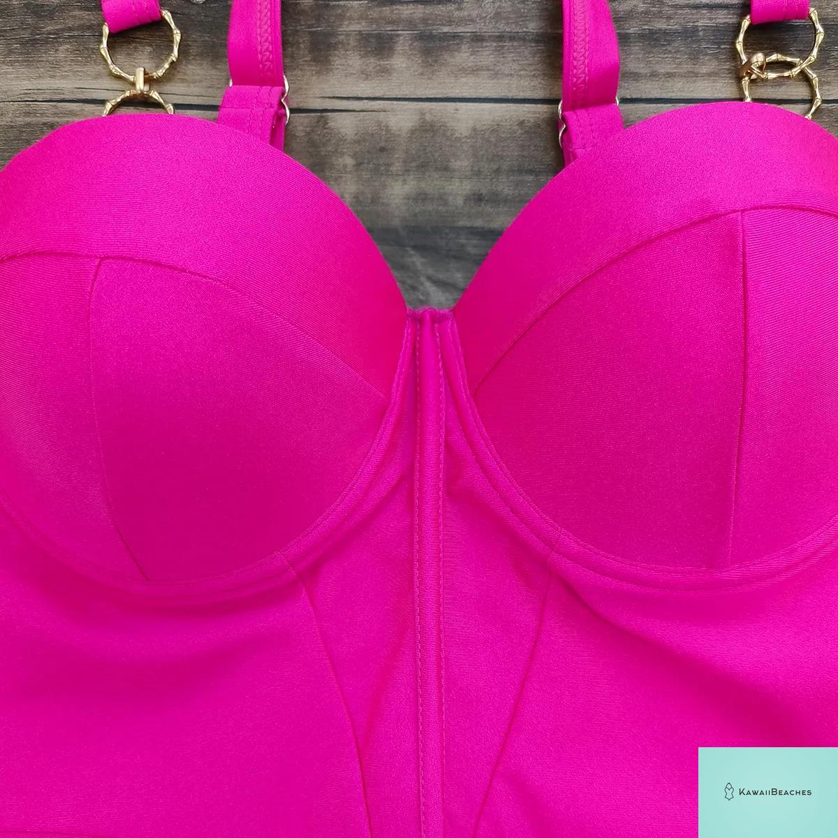 Kawaii Retro Push Up One Piece Swimsuit