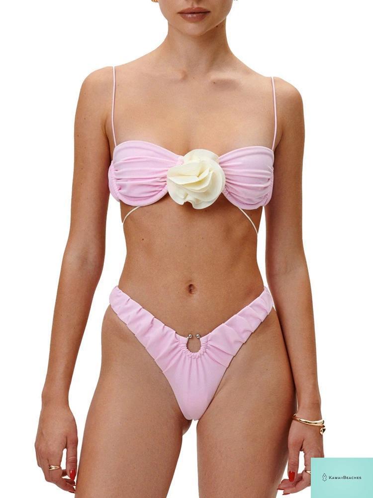 Kawaii Womens Push Up Bikini Set