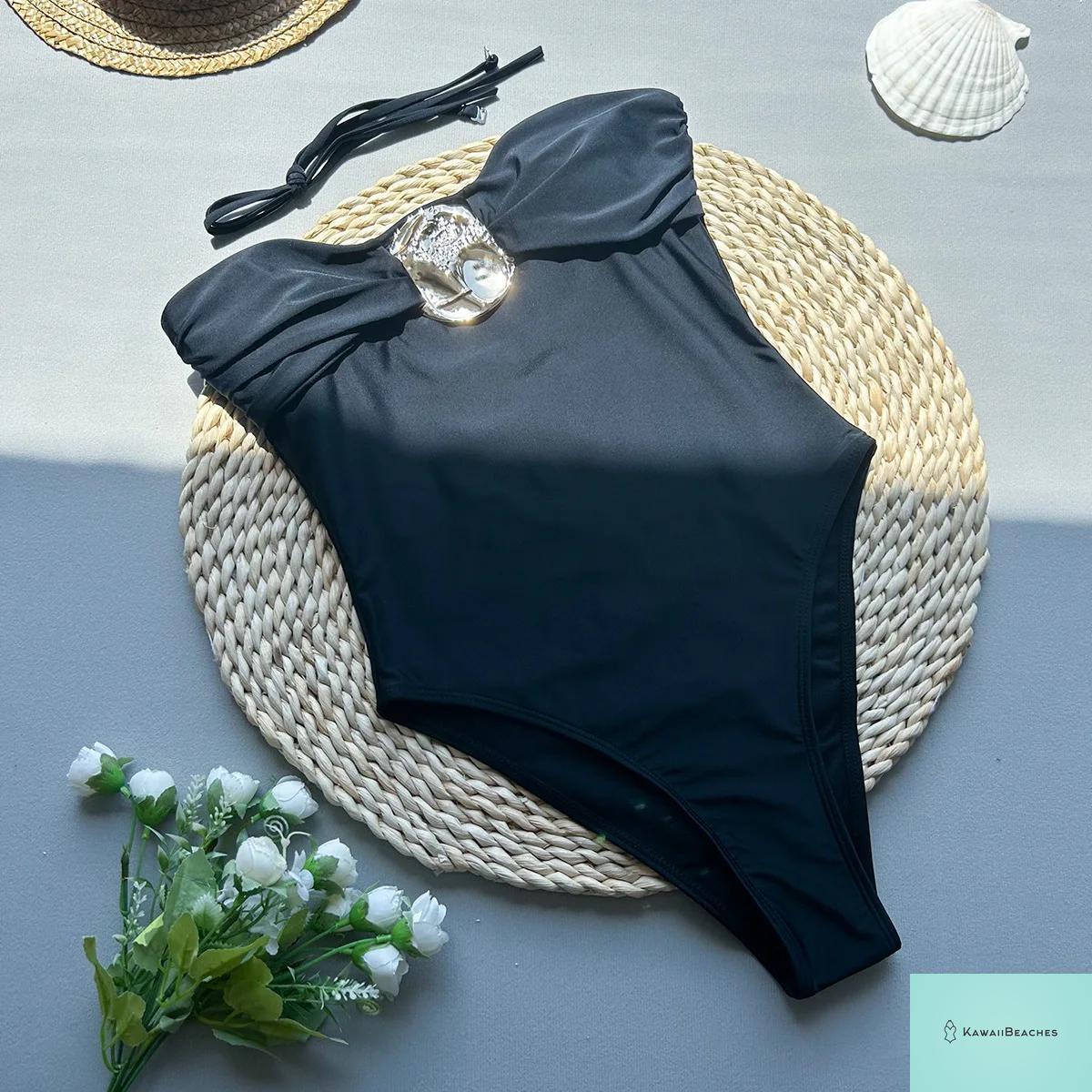 Sexy Solid Print Monokini Swimsuit