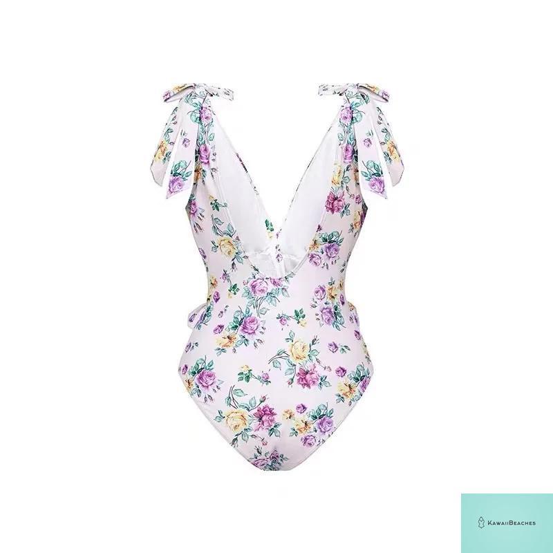 Floral Ruffle Push Up Bikini Set