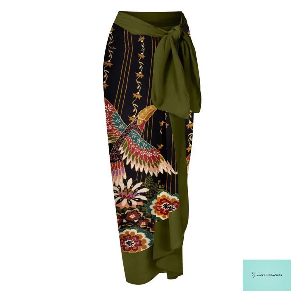 Kawaii Retro Print Beach Dress Cover-Up