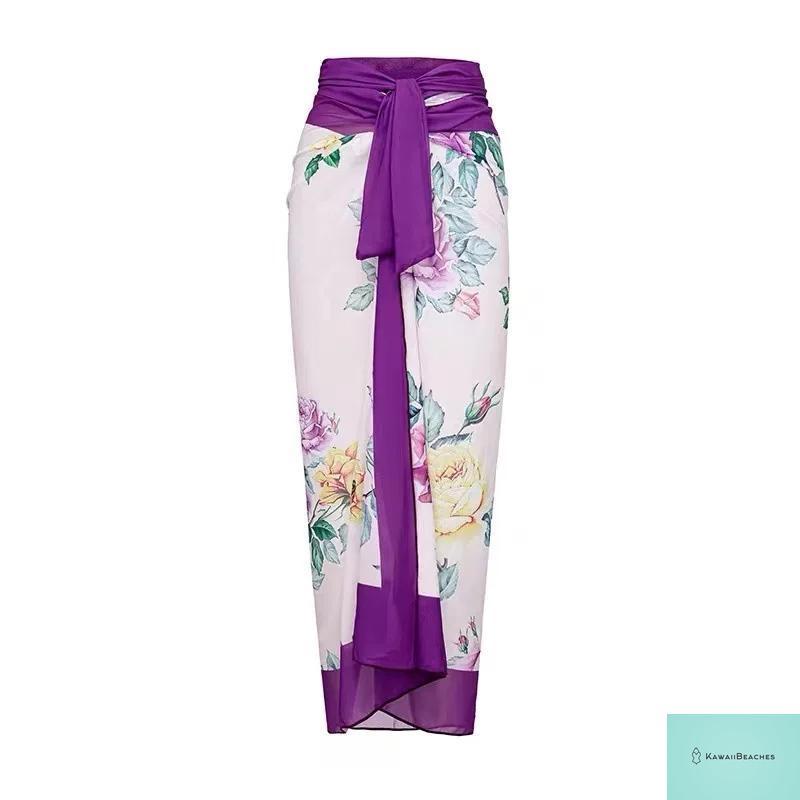 Kawaii Retro Print Beach Dress Cover-Up