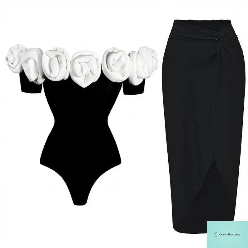 Floral Ruffle Printed Push Up Womens One Piece Swimsuit