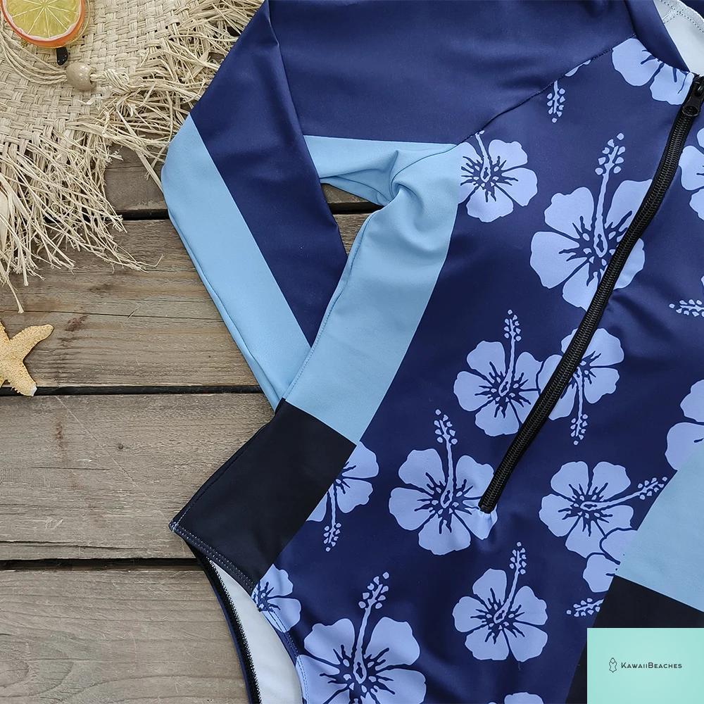 KawaiiBeaches Skeleton Long Sleeve Swimsuit