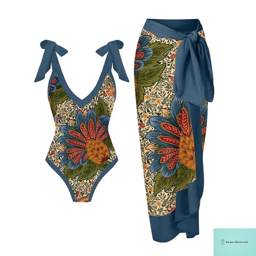 Floral Ruffle Push Up Bikini Set