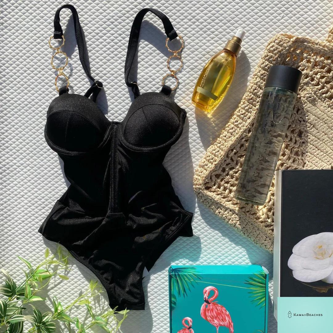 Kawaii Retro Push Up One Piece Swimsuit