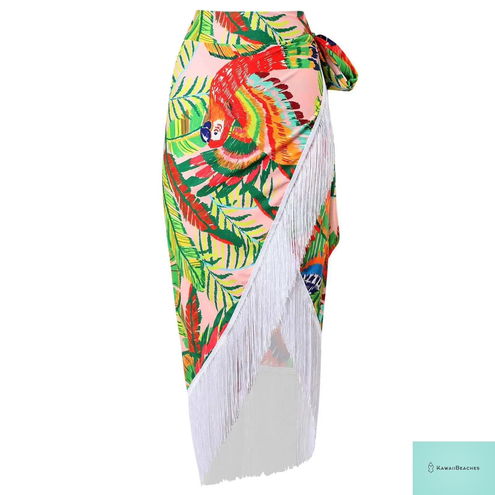 Kawaii Retro Print Beach Dress Cover-Up