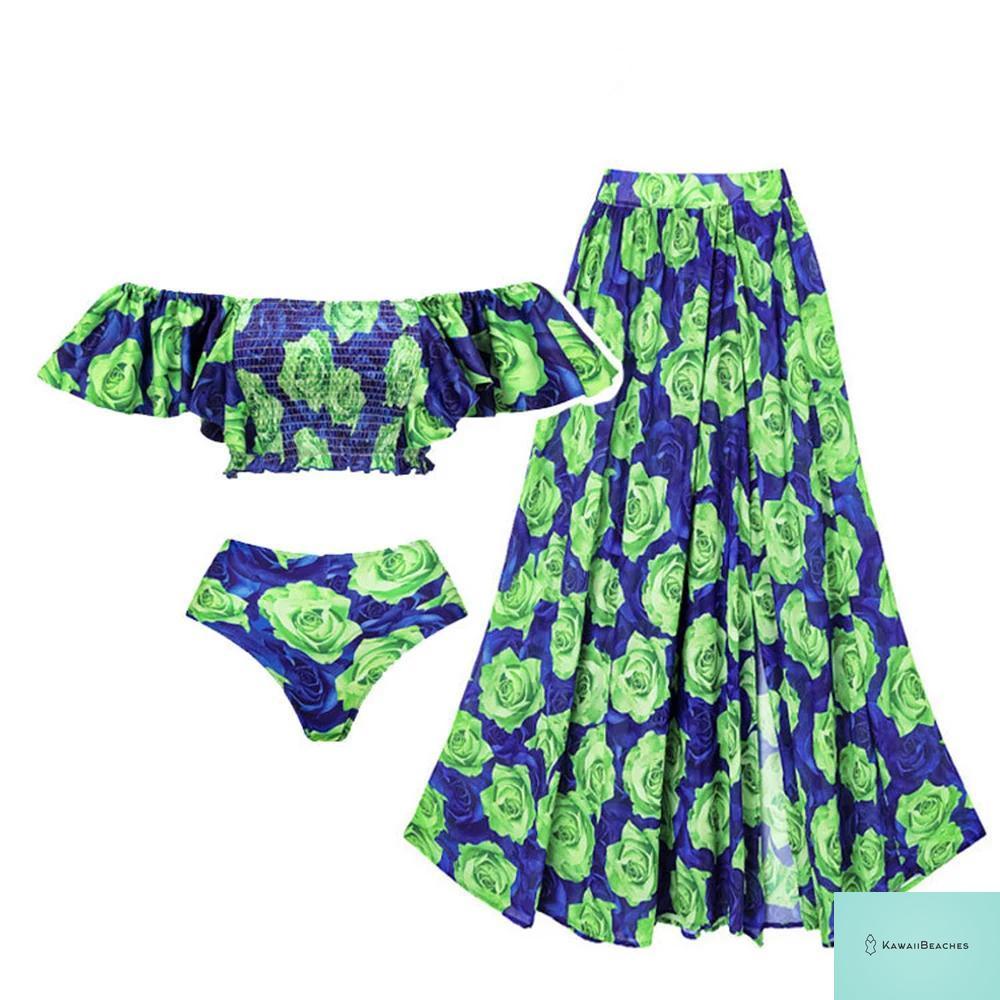 Floral Ruffle Push-Up One-Piece Swimsuit