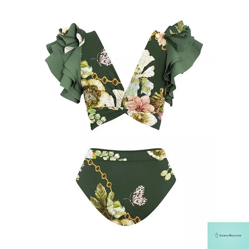 Floral Push Up Bikini Swimwear Set