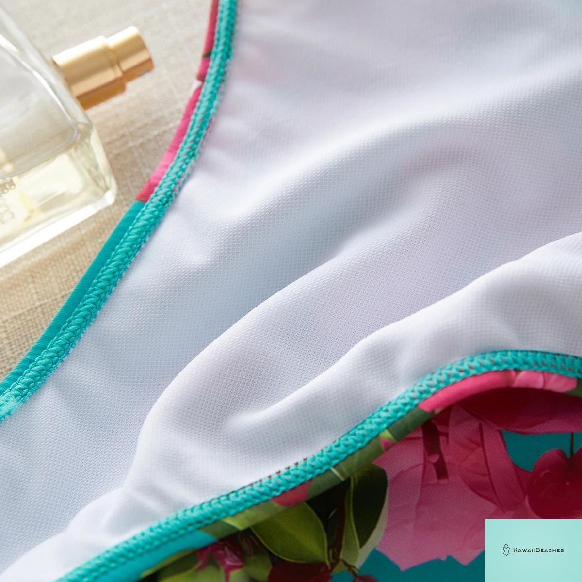 Floral Printed High Waist Bandage Bikini Set