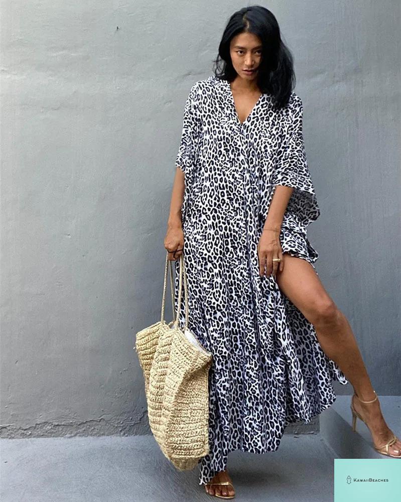Womens Beach Cover Up Kaftan Dress