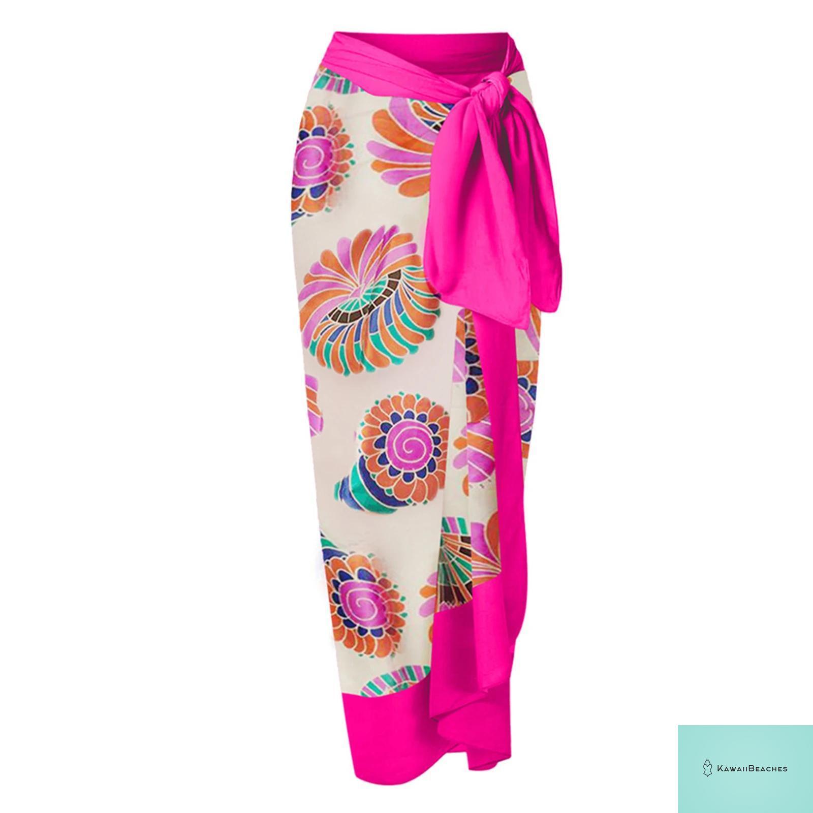 Kawaii Retro Print Beach Dress Cover-Up