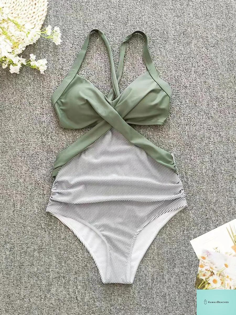 Kawaii Printed Halter One Piece Swimsuit