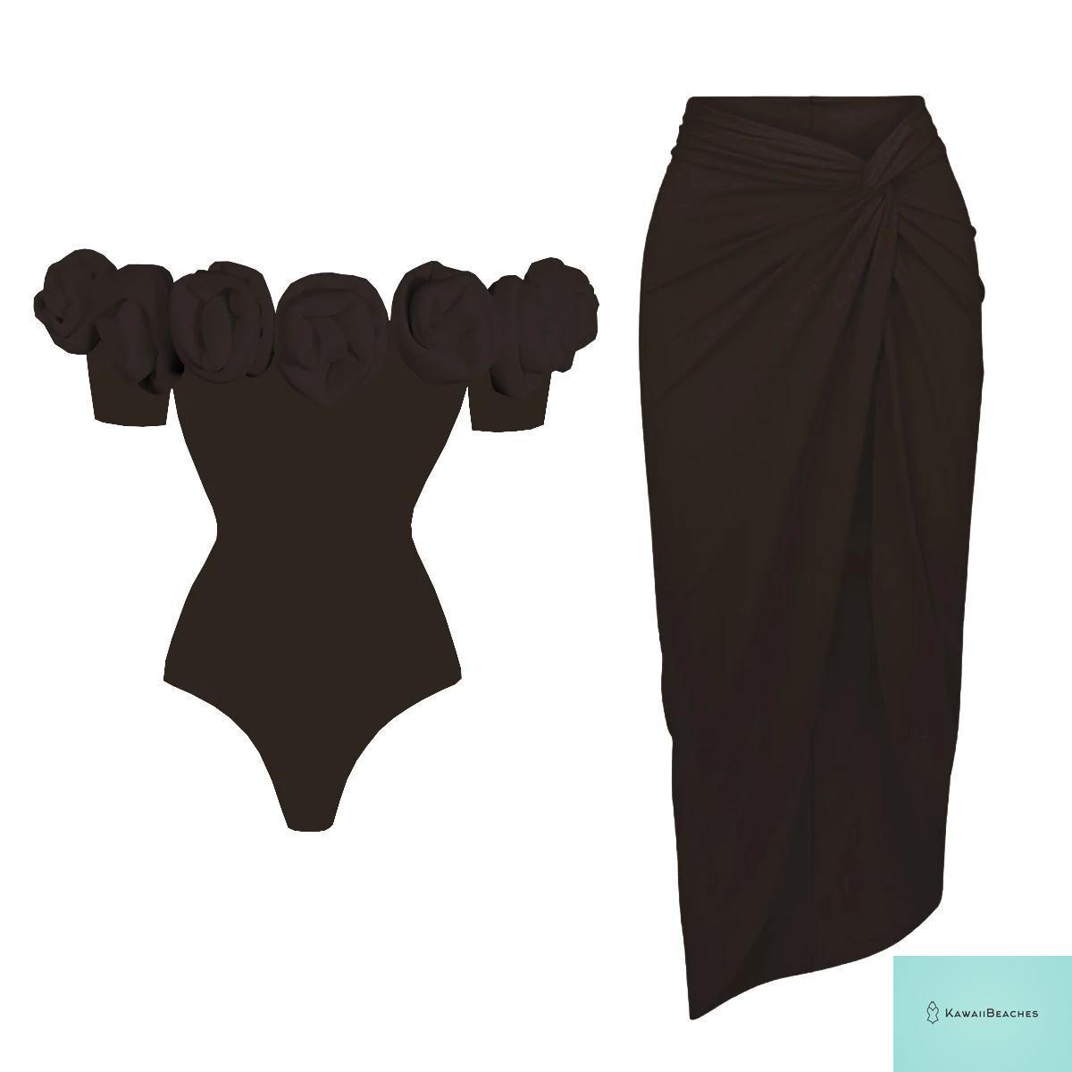 Floral Ruffle Printed Push Up Womens One Piece Swimsuit