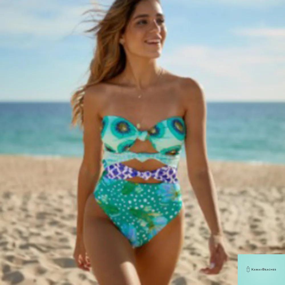 Kawaii Vintage Floral One Piece Swimsuit