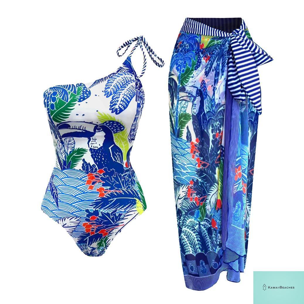 Floral Ruffle Push Up Bikini Set