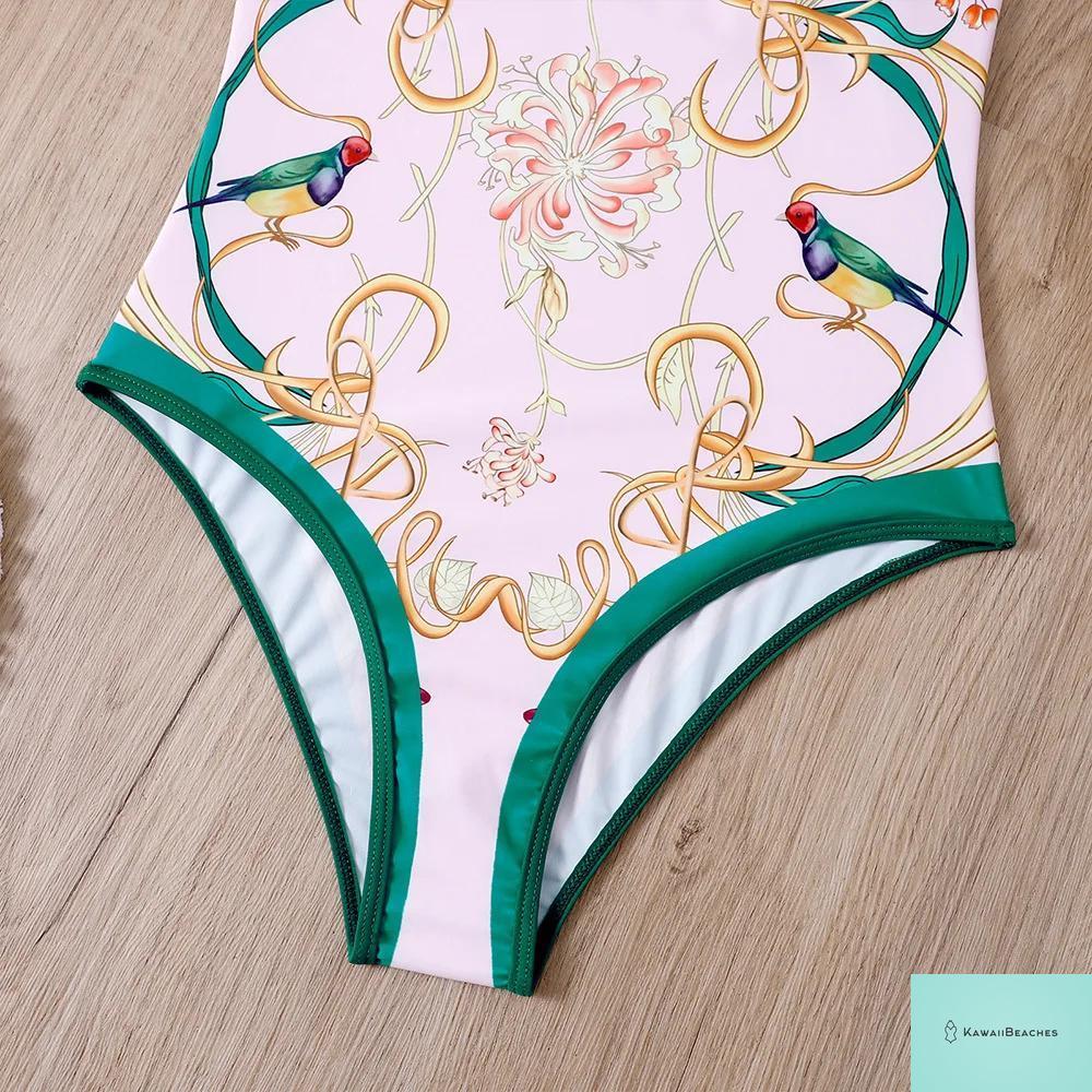 Floral Ruffle Push Up Bikini Set