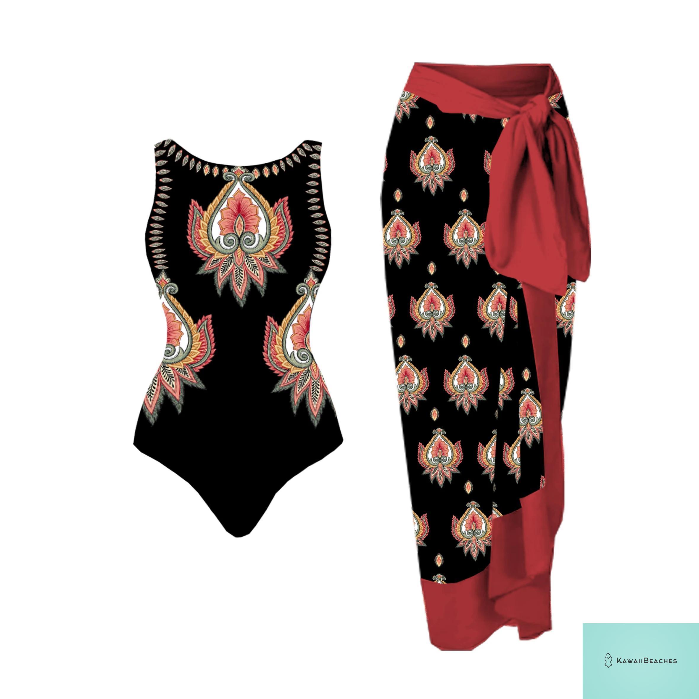 Floral Printed Ruffle Bikini Set