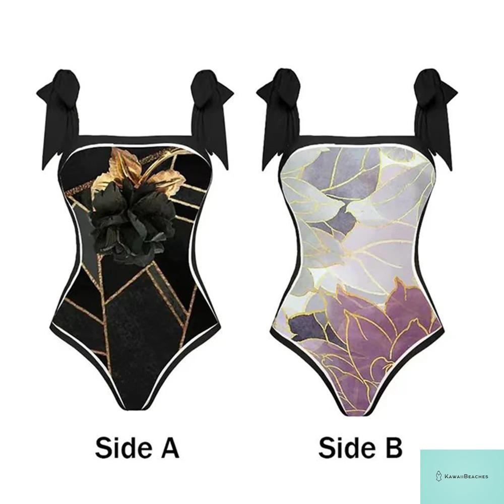 Floral Ruffle Push Up Bikini Set